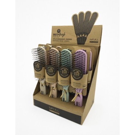 Hair brush Bio Rectangle Stand 12pcs
