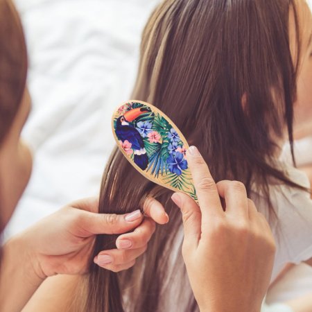 Hair brush Wood Art Small