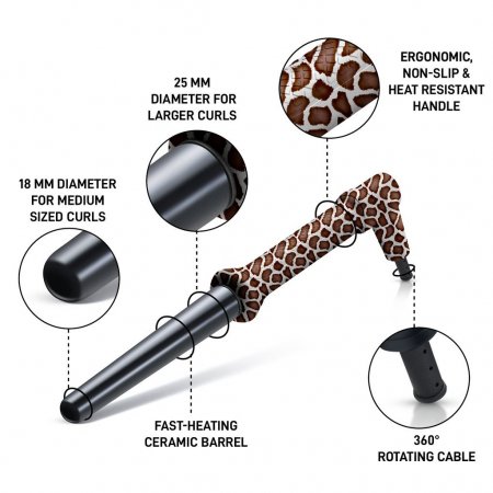 Golden Curl Giraffe Curling Iron