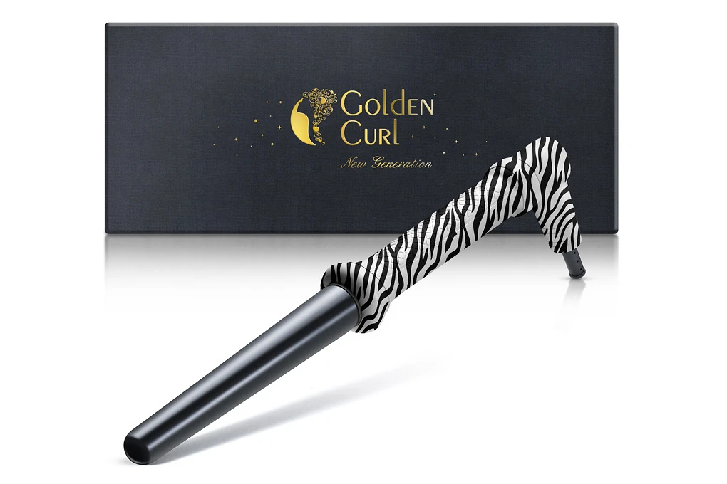 Golden Curl Zebra Curling Iron
