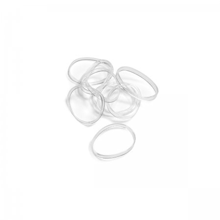 Silicone bands clear 50pcs