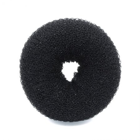 Hair bun round black 7cm