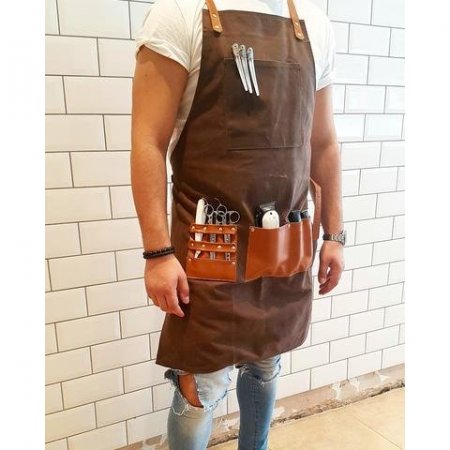 Barber apron Chocolate Brown