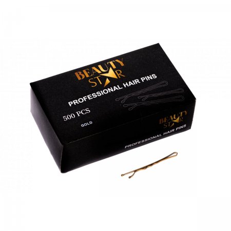 Hairgrips Beauty Star gold 500pcs